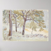 森林水彩ヴィンテージ ポスター (正面)