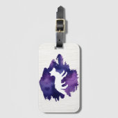 森林水彩画のキツネ ラゲッジタグ (正面縦)