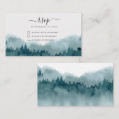森林水彩結婚式RSVP エンクロージャーカード (正面/裏面)