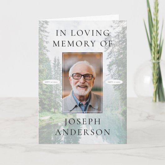 森林河川写真葬祭慰霊祭 プログラム (正面)