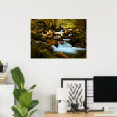 森林滝ポスター ポスター (ホームオフィス)