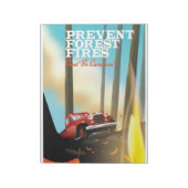 森林火災の防止の安全ポスター。 ノートパッド (回転)