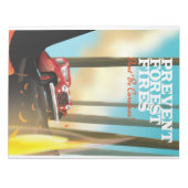 森林火災の防止の安全ポスター。 ノートパッド (正面)