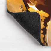 森林火災の飲料ガラスの蝋燭の金ゴールドブラウン マウスパッド (コーナー)