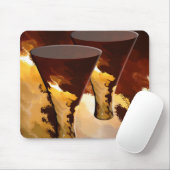 森林火災の飲料ガラスの蝋燭の金ゴールドブラウン マウスパッド (マウス)