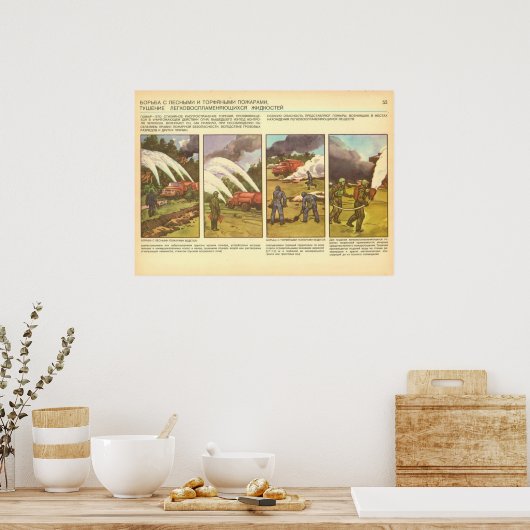 森林火災 ポスター (キッチン)