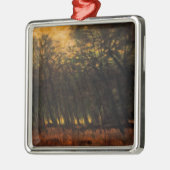 森林火災（Laszlo Mednyanszky著）セラミ メタルオーナメント (左)