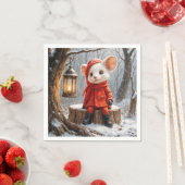 森林灯つき冬用マウス スタンダードカクテルナプキン (インサイチュ)