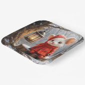 森林灯つき冬用マウス ペーパープレート (傾斜あり)