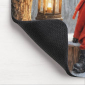 森林灯つき冬用マウス マウスパッド (コーナー)