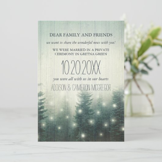 森林灯 |駆素朴落の告知 案内状 (スタンド正面)