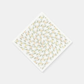 森林熱帯植物性ベビーシャワーパーティー スタンダードカクテルナプキン (角)