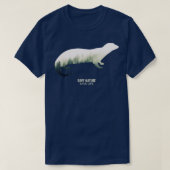森林環境気候保護区のカワウソ Tシャツ (デザイン正面)