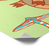 森林生活：ヴィンテージ植物相イラストレーション ポスター (角)