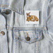森林白によって後につかれるシカの子鹿Pin 缶バッジ (インサイチュ)