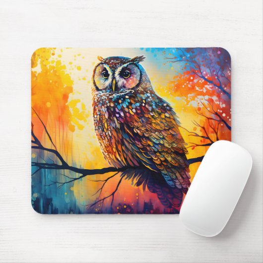 森林監視人、森林生活者、フクロウ マウスパッド (マウス)