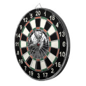 森林目標を持つ鹿（円形） ダーツボード (正面右)