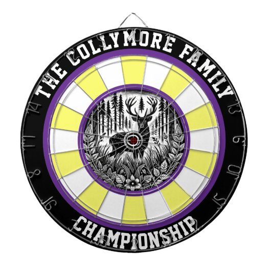 森林精度目標の鹿 ダーツボード (正面)