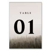 森林素朴の霧の結婚山水 テーブルナンバー (裏面)