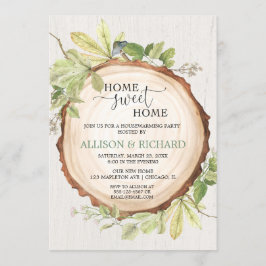 森林素朴緑化引っ越し祝いパーティーパーティー 招待状