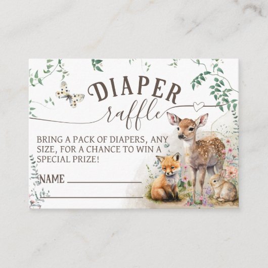 森林緑のシャワーおむつ エンクロージャーカード (正面)