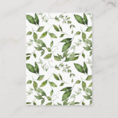 森林緑のシャワーおむつ エンクロージャーカード (裏面)