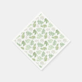 森林緑のパターン スタンダードカクテルナプキン (角)