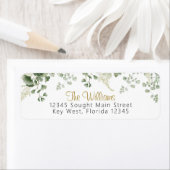 森林緑の差出人住所ラベル ラベル (インサイチュ)