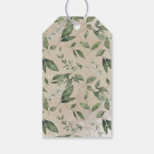 森林緑の森のシャワー彼女のポップ ギフトタグ (裏面)