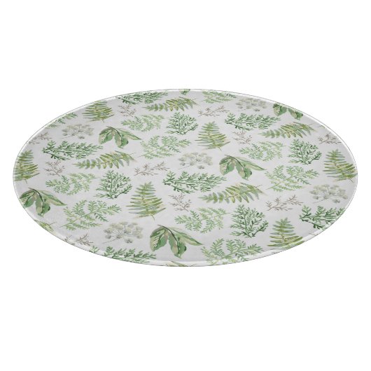 森林緑の草木は模造します カッティングボード (角)