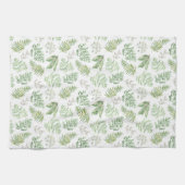 森林緑の草木は模造します キッチンタオル (横)