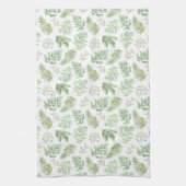 森林緑の草木は模造します キッチンタオル (縦)