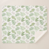 森林緑の草木は模造します シェルパブランケット (正面(横))