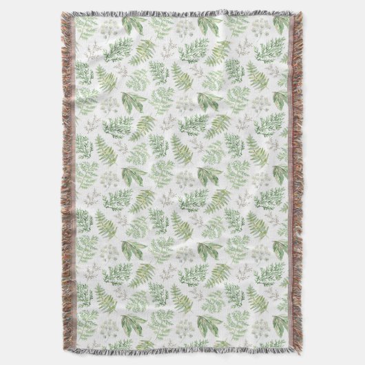 森林緑の草木は模造します スローブランケット (正面縦)