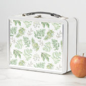 森林緑の草木は模造します メタルランチボックス (インサイチュ)