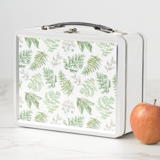 森林緑の草木は模造します メタルランチボックス (インサイチュ)