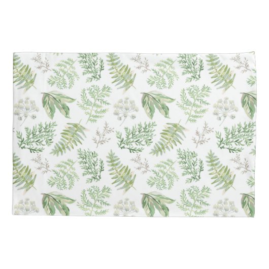 森林緑の草木は模造します 枕カバー (裏面-左)