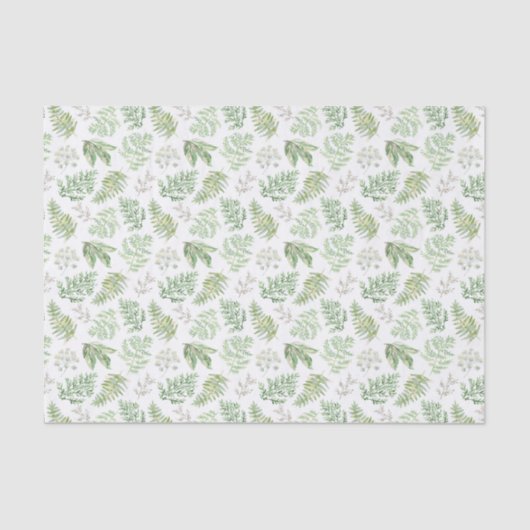 森林緑の草木は模造します 薄葉紙 (正面)