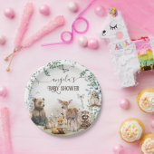 森林緑の赤ちゃんシャワー ペーパープレート (パーティー)