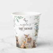森林緑の赤ちゃんシャワー 紙コップ (正面)