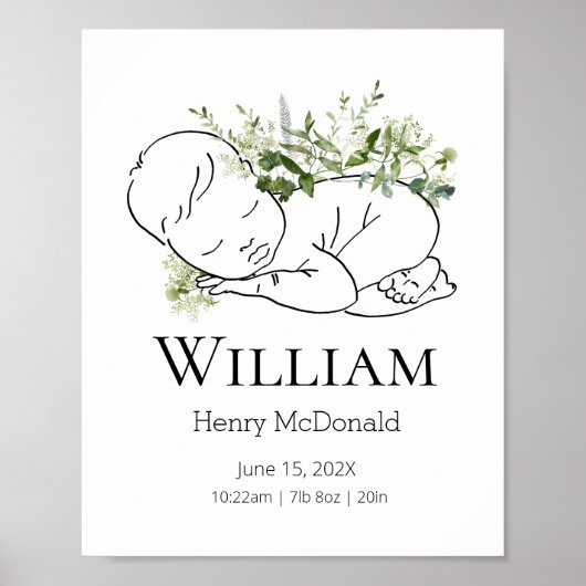 森林緑ベビー統計ポスター ポスター (正面)