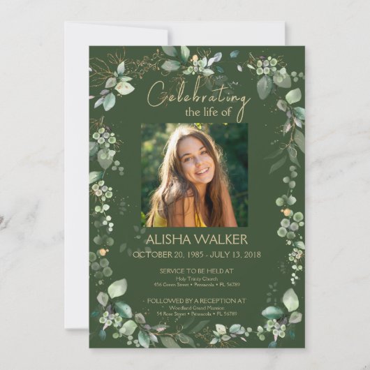 森林緑写真追悼会 招待状 (正面)