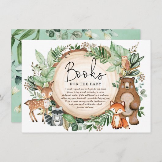 森林緑化動物の本ベビー エンクロージャーカード (正面/裏面)