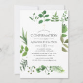 森林緑化確認 招待状 (正面)