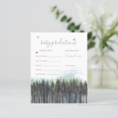 森林緑化赤ちゃんシャワー予測ゲームカード (スタンド正面)