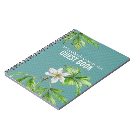 森林花の芸術及びシェブロンの来客名簿のノート ノートブック (左側)