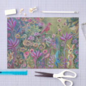 森林花絵画動物 薄葉紙 (クラフト)