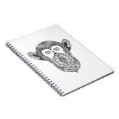 森林落書きの野生の獣 ノートブック (右側)