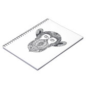 森林落書きの野生の獣 ノートブック (左側)