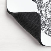 森林落書きの野生の獣 マウスパッド (コーナー)